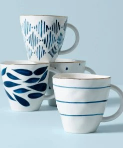 Lenox Dinnerware Blue Bay 4-Piece Dessert Mug Set
