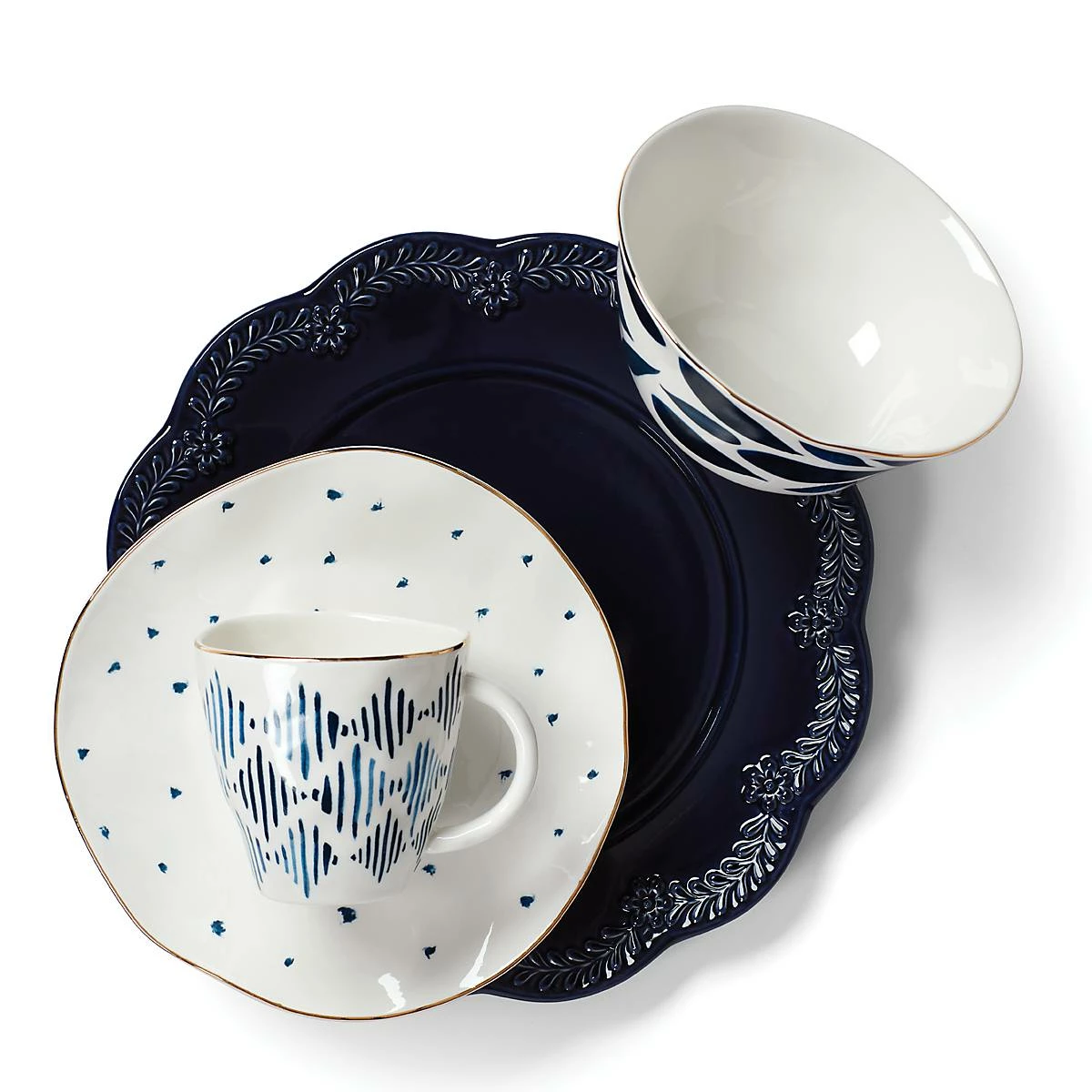 Lenox Dinnerware Blue Bay 4-Piece Dessert Mug Set