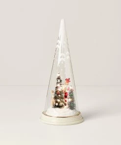 Lenox Merry & Magic Light-Up Santa & Friends Glass Cone Décor