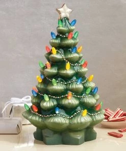 Lenox Treasured Traditions Green Light-Up Tree Figurine