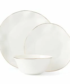 Lenox Blue Bay White 12-Piece Dinnerware Set