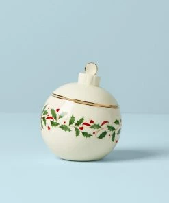 Lenox Dinnerware Holiday Ornament Candy Jar