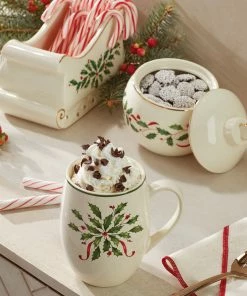 Lenox Dinnerware Holiday Ornament Candy Jar