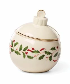 Lenox Dinnerware Holiday Ornament Candy Jar