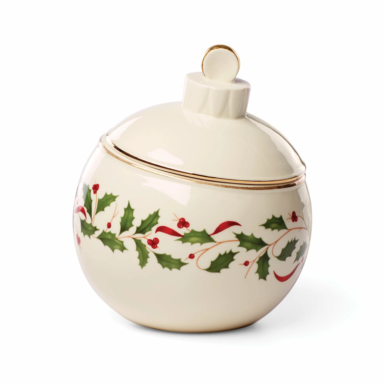 Lenox Dinnerware Holiday Ornament Candy Jar