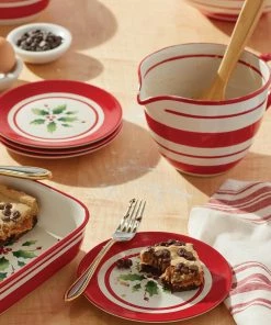 Lenox Dinnerware Holiday Handpaint Stripe Batter Bowl