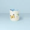 Lenox Butterfly Meadow Scalloped Blue Geranium Candle