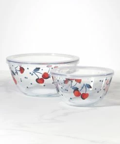 Kate Spade Vintage Cherry Dot 2-Piece Round Storage Set