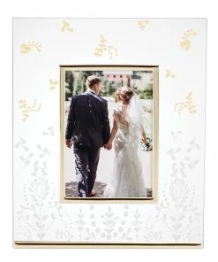 Lenox Opal Innocence Flourish Glass Picture Frame