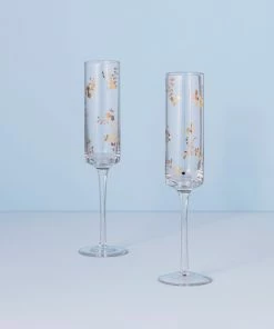 Lenox Opal Innocence Flourish 2-Piece Toasting Flute Set Drinkware