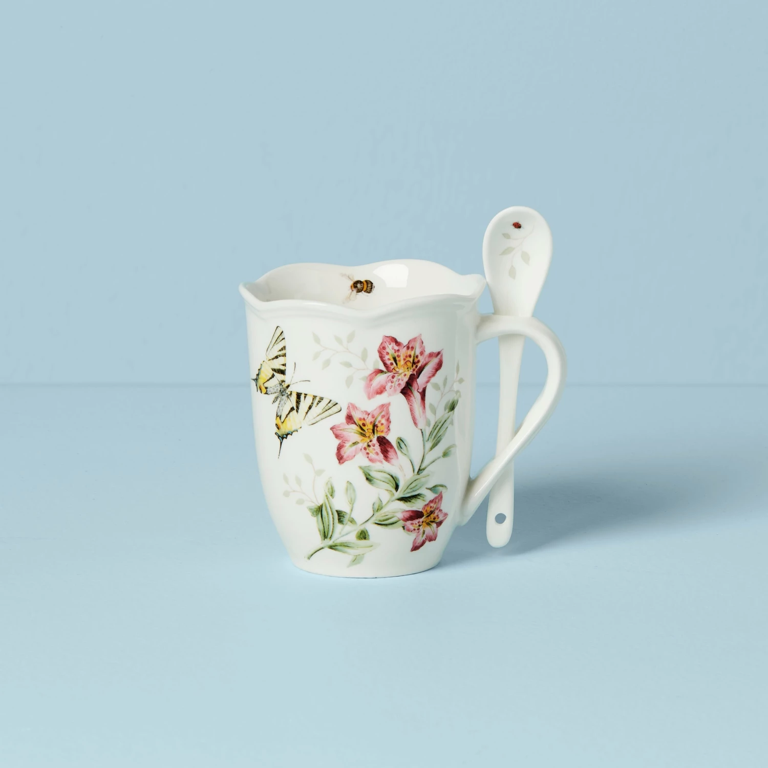 Lenox Butterfly Meadow Mug & Spoon Dinnerware
