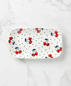 Kate Spade Vintage Cherry Dot Hors D'oeuvre Tray Dinnerware