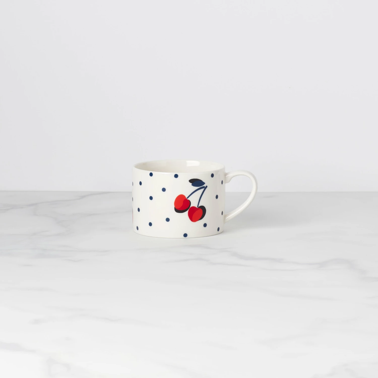 Kate Spade Dinnerware Vintage Cherry Dot Weekend Mug