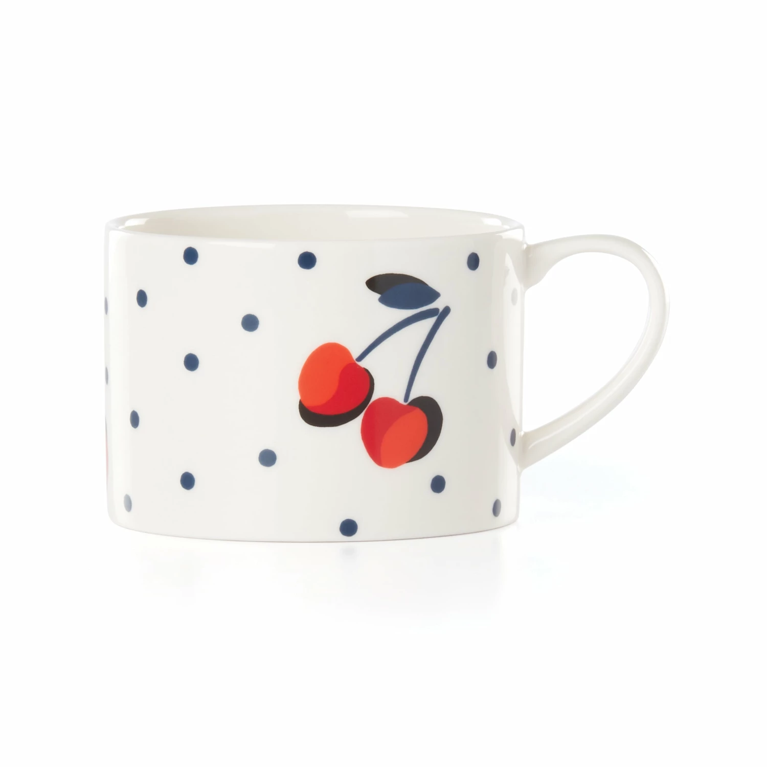 Kate Spade Dinnerware Vintage Cherry Dot Weekend Mug