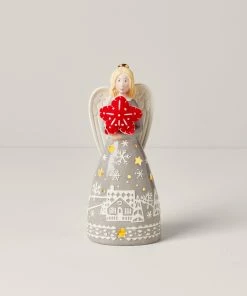 Lenox Home Décor Festive Folk Light-Up Angel Figurine