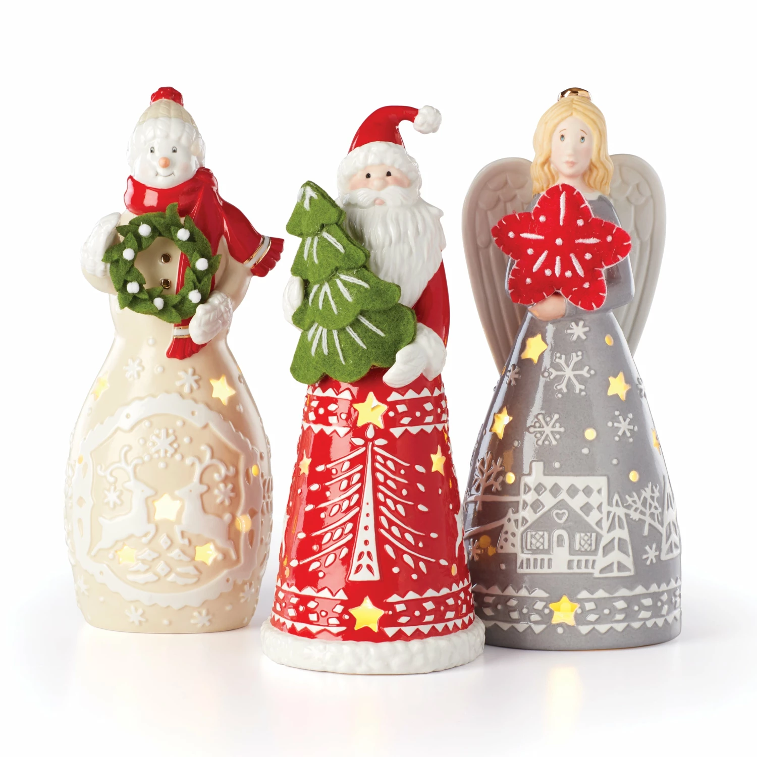 Lenox Home Décor Festive Folk Light-Up Angel Figurine