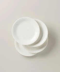 Lenox Dinnerware Profile White Porcelain 4-Piece Accent Plate Set