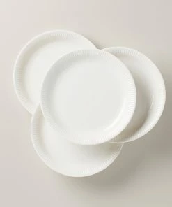 Lenox Profile White Porcelain 4-Piece Dinner Plate Set Dinnerware