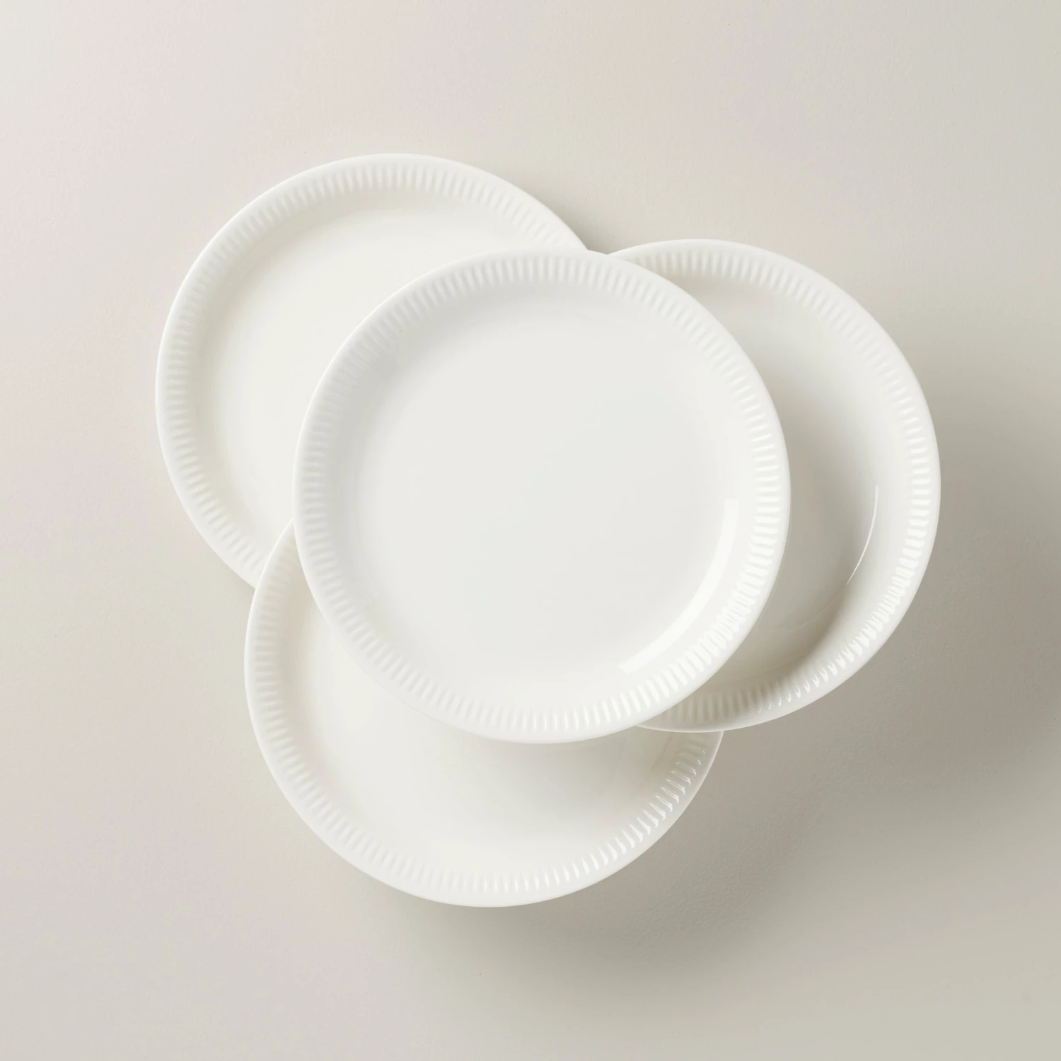 Lenox Profile White Porcelain 4-Piece Dinner Plate Set Dinnerware