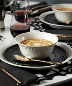 Lenox Profile White Porcelain 4-Piece Dinner Plate Set Dinnerware