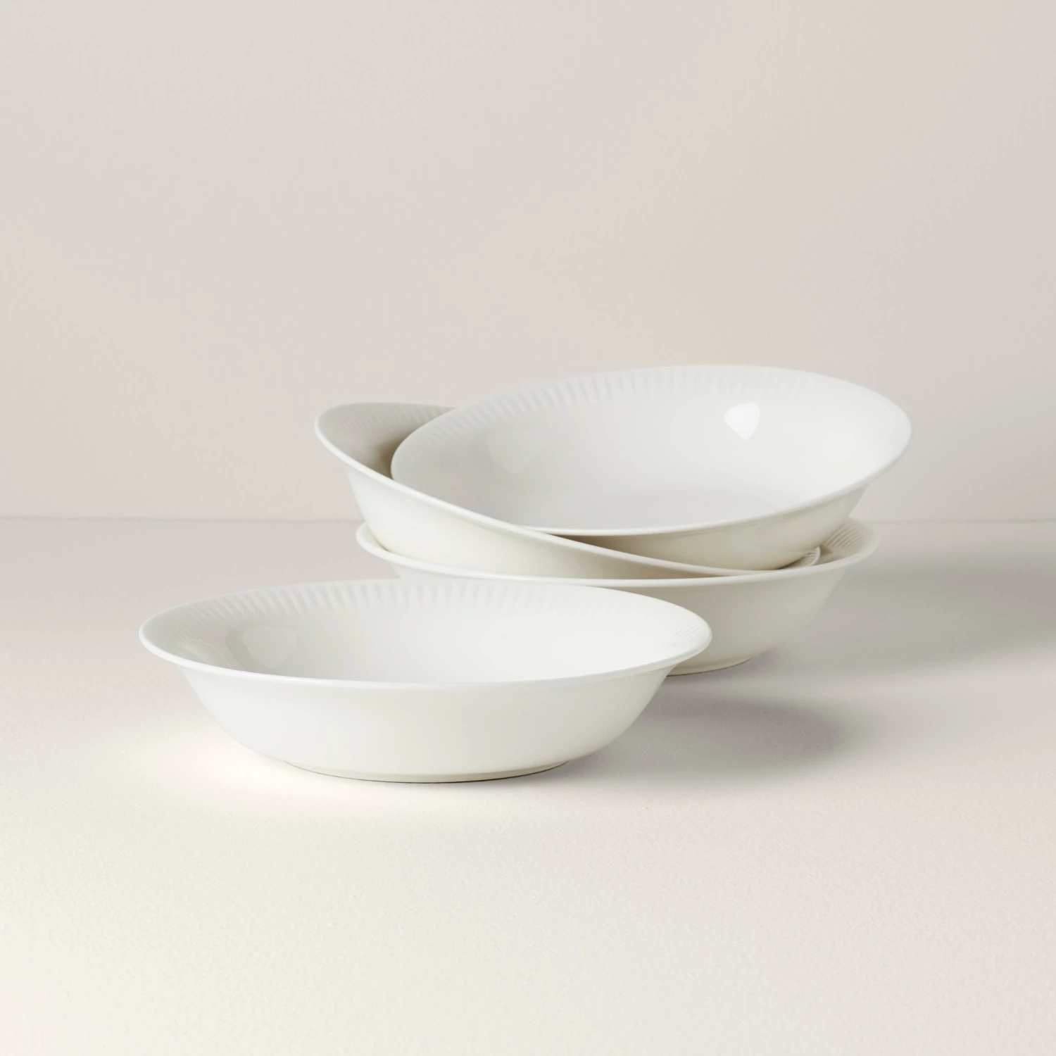 Lenox Dinnerware Profile White Porcelain 4-Piece Pasta Bowl Set