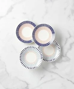 Kate Spade Brook Lane 4-Piece Tidbit Plate Set Dinnerware