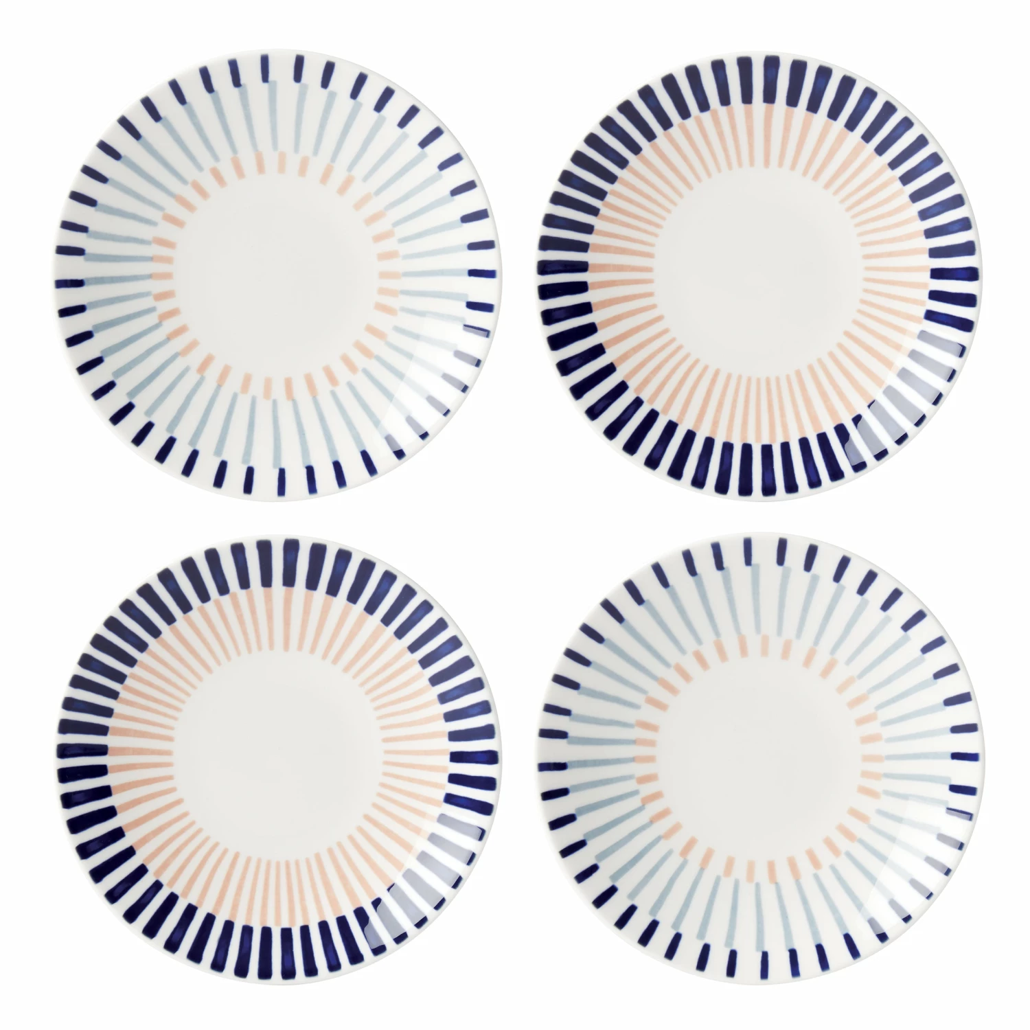 Kate Spade Brook Lane 4-Piece Tidbit Plate Set Dinnerware