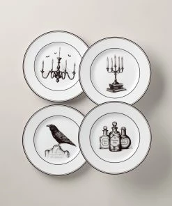 Lenox Vintage Halloween 4-Piece Dessert Plate Set