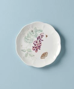 Lenox Butterfly Meadow Gold Accent Plate Dinnerware