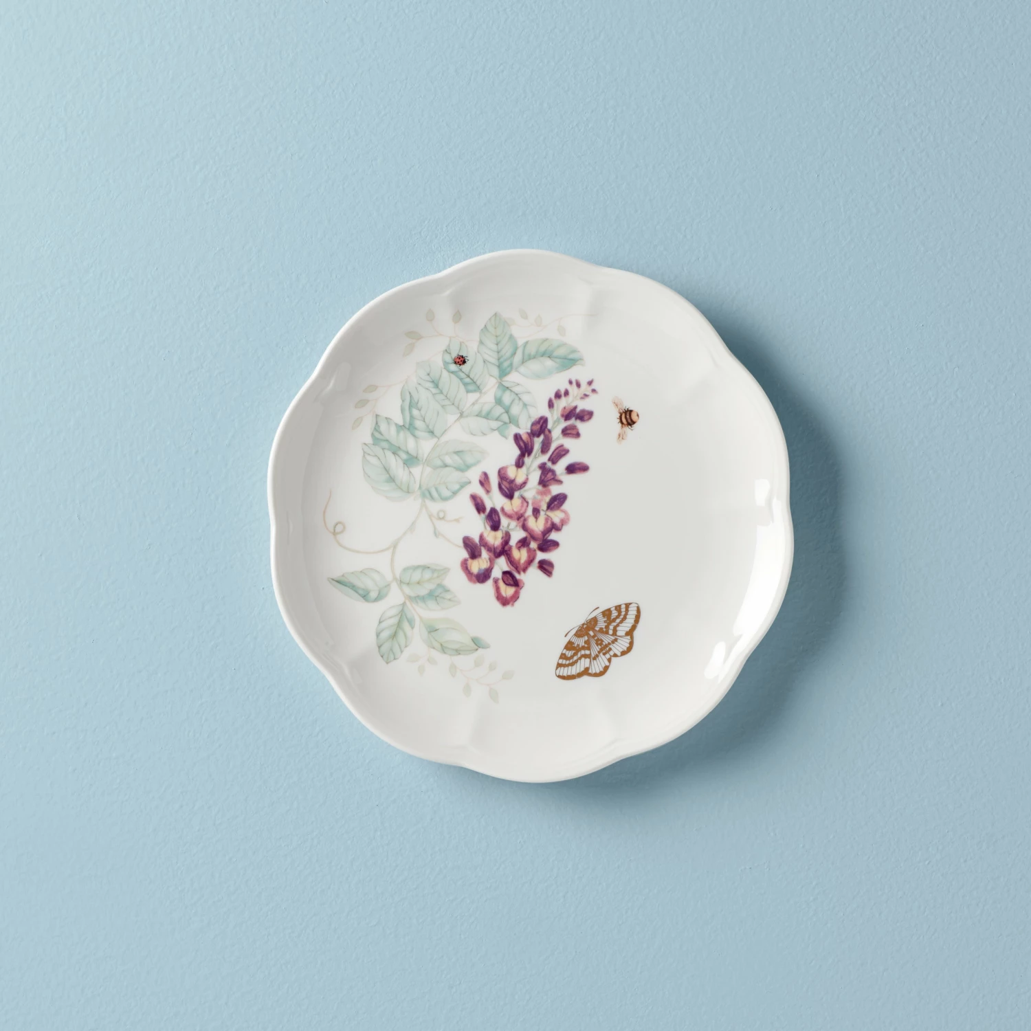 Lenox Butterfly Meadow Gold Accent Plate Dinnerware