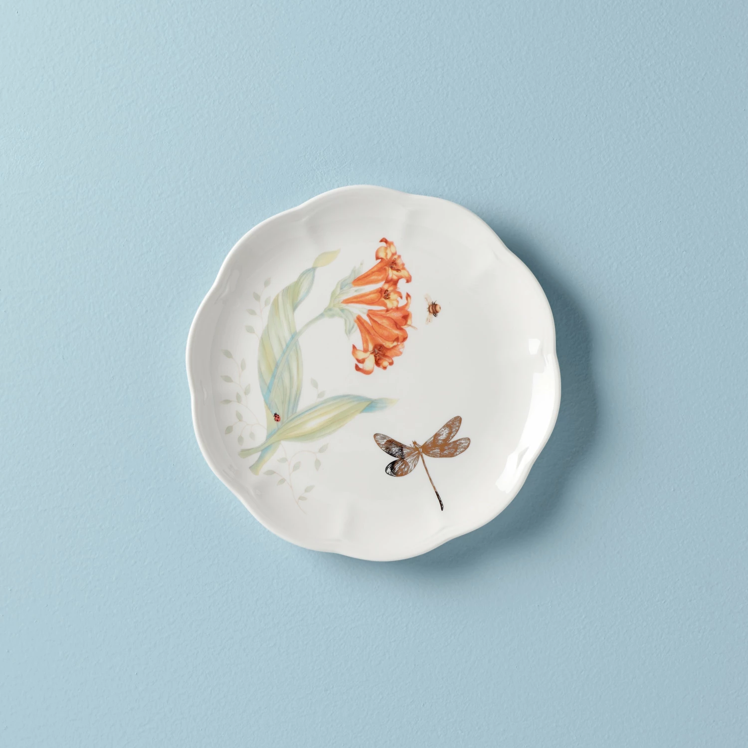 Lenox Butterfly Meadow Gold Accent Plate Dinnerware