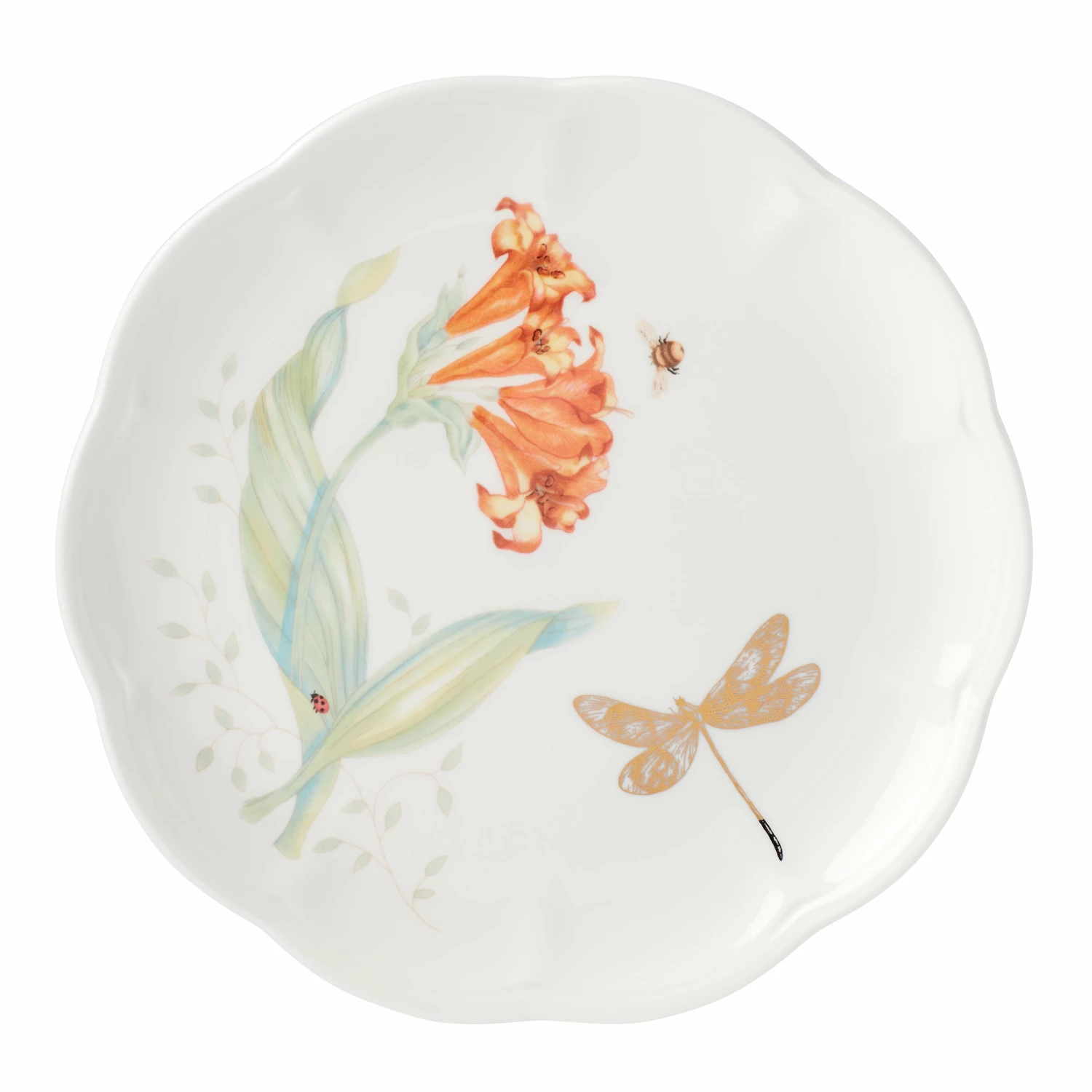 Lenox Butterfly Meadow Gold Accent Plate Dinnerware