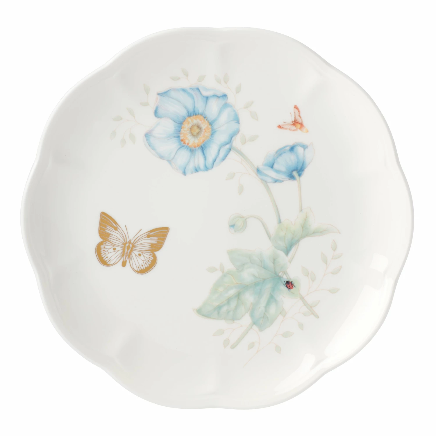 Lenox Butterfly Meadow Gold Accent Plate Dinnerware