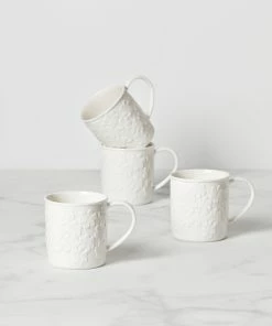 Kate Spade Blossom Lane 4-Piece Mug Set Dinnerware