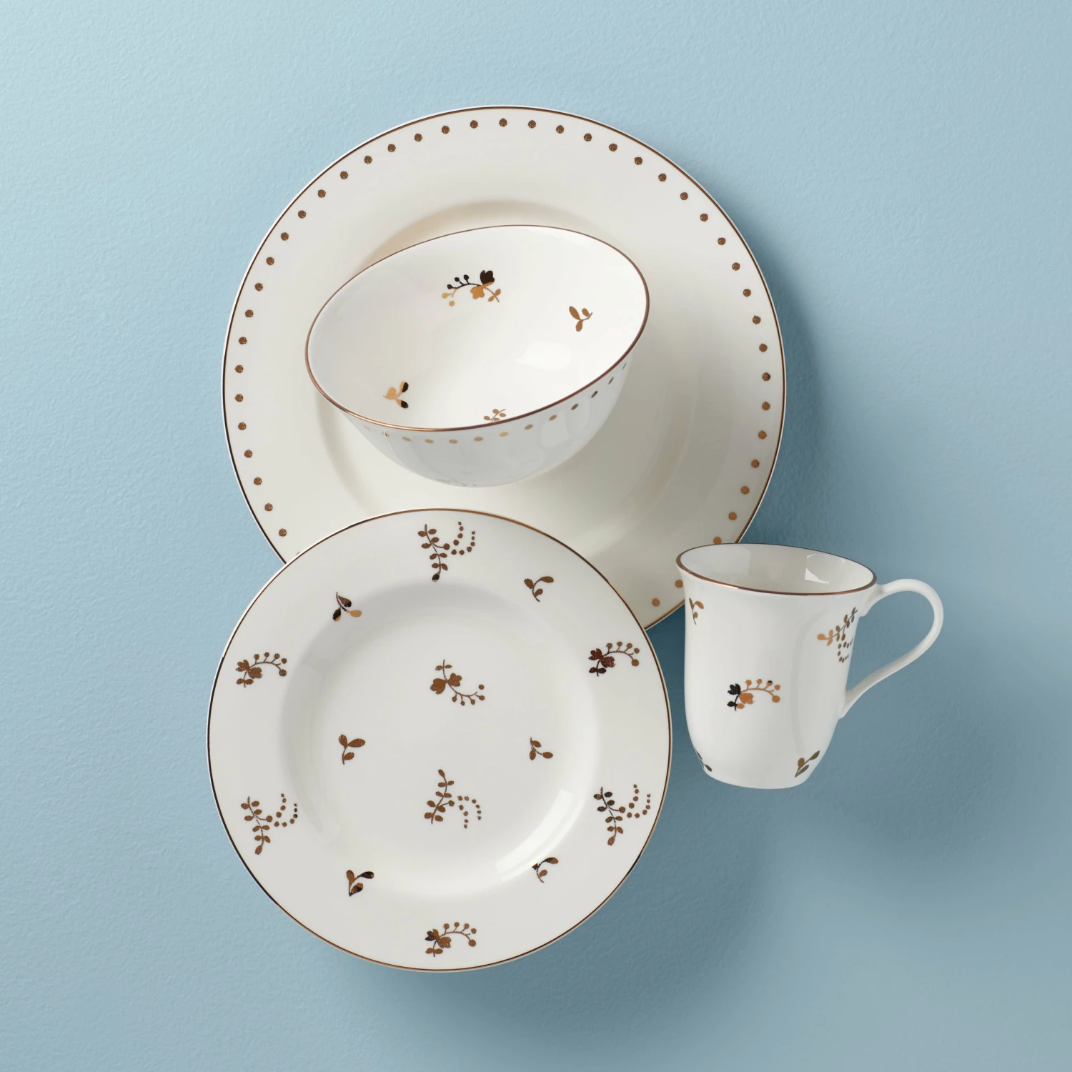 Lenox Dinnerware Opal Innocence Flourish 4-Piece Place Setting