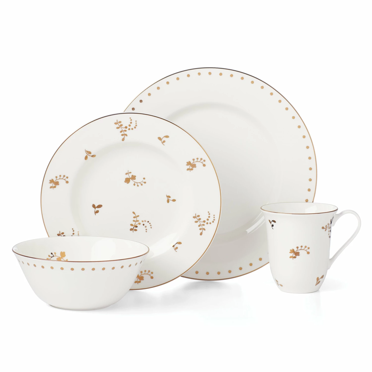 Lenox Dinnerware Opal Innocence Flourish 4-Piece Place Setting