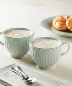 Lenox French Perle Groove 2-Piece Latte Mug Set