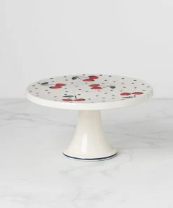 Kate Spade Vintage Cherry Dot Cake Plate Dinnerware