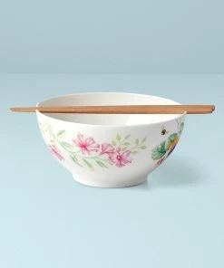 Lenox Butterfly Meadow Bowl & Chopsticks