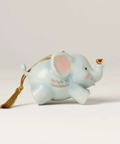 Lenox Personalized Ornaments Baby's First Christmas Elephant Ornament