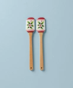 Lenox Holiday Handpaint Stripe 2-Piece Spatula Set Kitchen