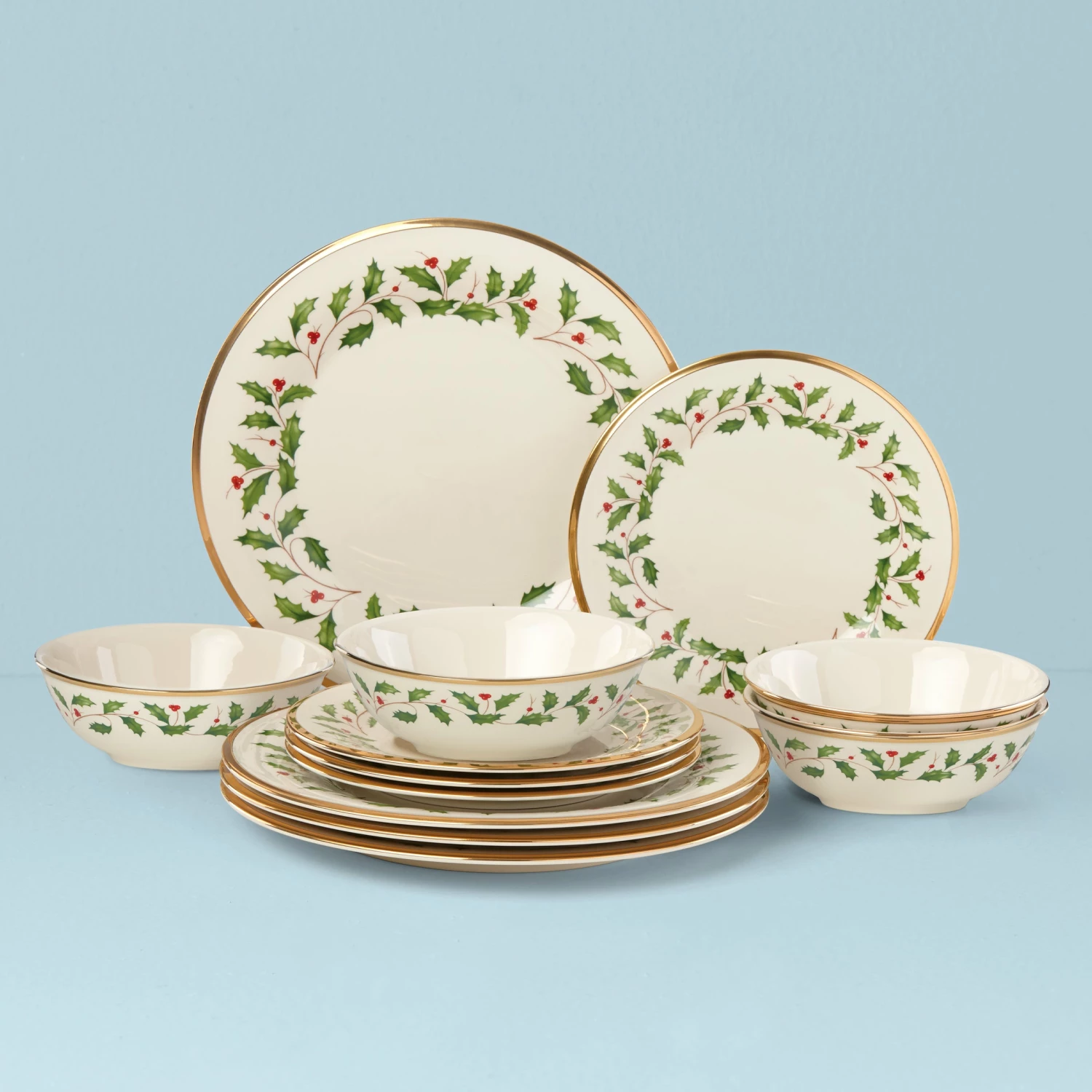 Lenox Dinnerware Holiday 12-Piece Plate & Bowl Set