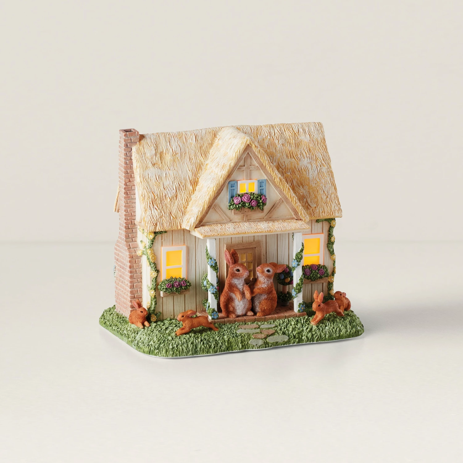 Lenox Home Décor Floral Easter Light-Up Cottage Figurine