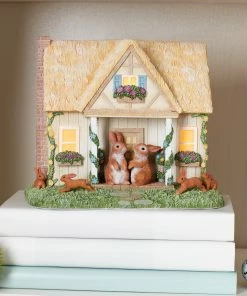 Lenox Home Décor Floral Easter Light-Up Cottage Figurine