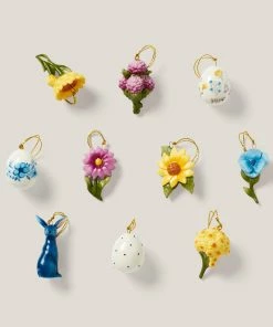 Lenox Ornament Trees Floral Easter 10-Piece Ornament Set