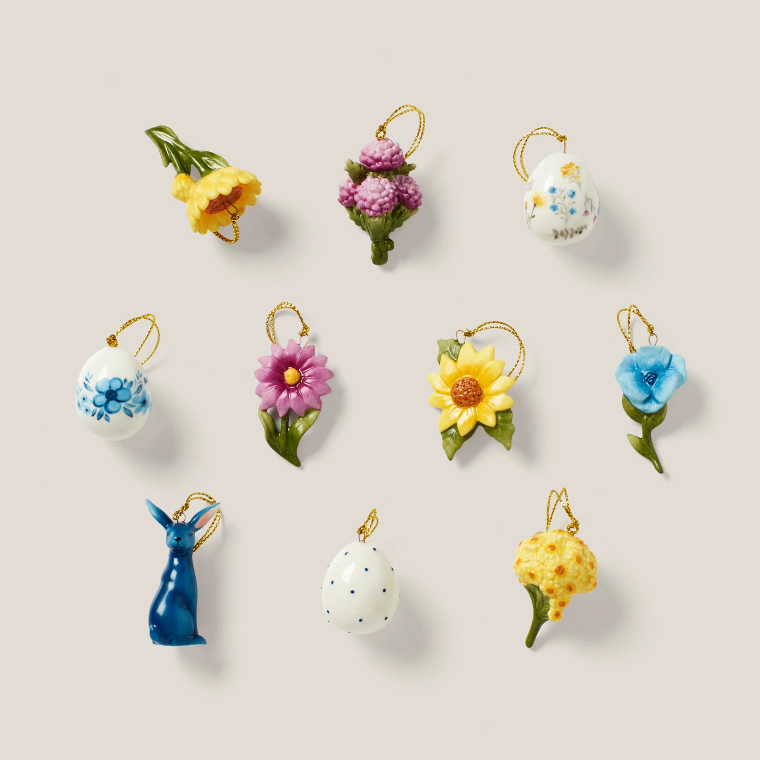 Lenox Ornament Trees Floral Easter 10-Piece Ornament Set