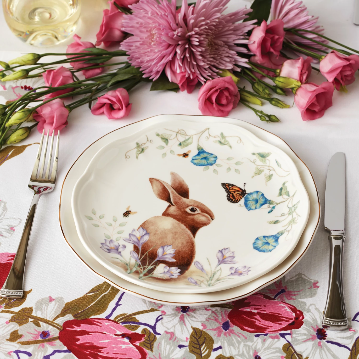 Lenox Butterfly Meadow Bunny 4-Piece Accent Plate Set