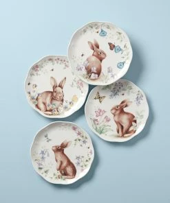 Lenox Butterfly Meadow Bunny 4-Piece Accent Plate Set