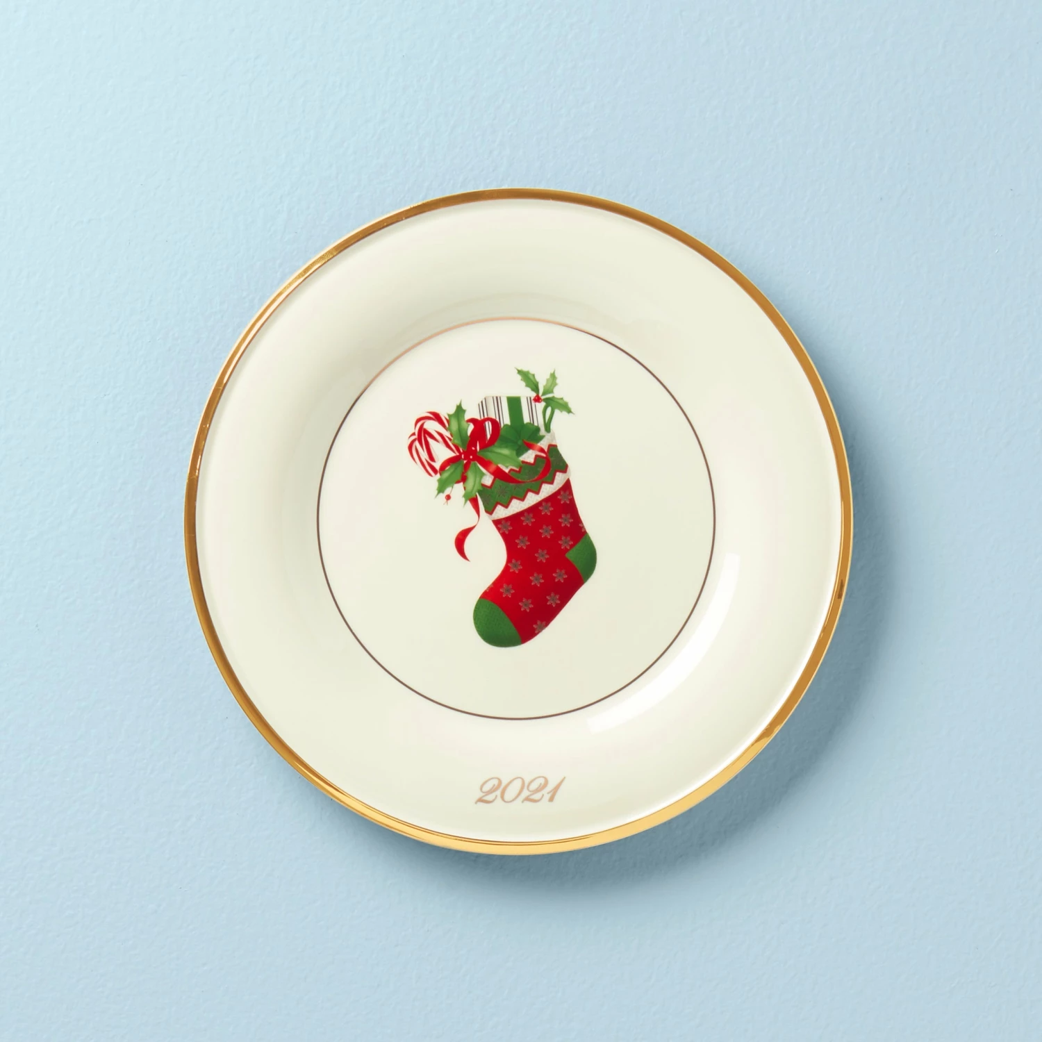 Lenox Dinnerware 2021 Stocking Annual Accent Plate