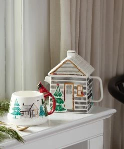 Lenox Balsam Lane Cabin Teapot
